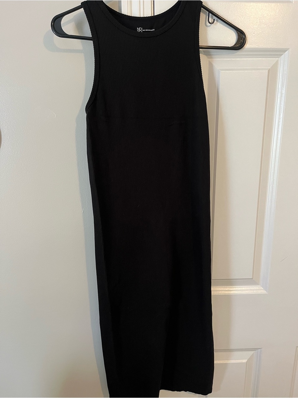 No Boundaries Black Ribbed Tank Maxi Dress